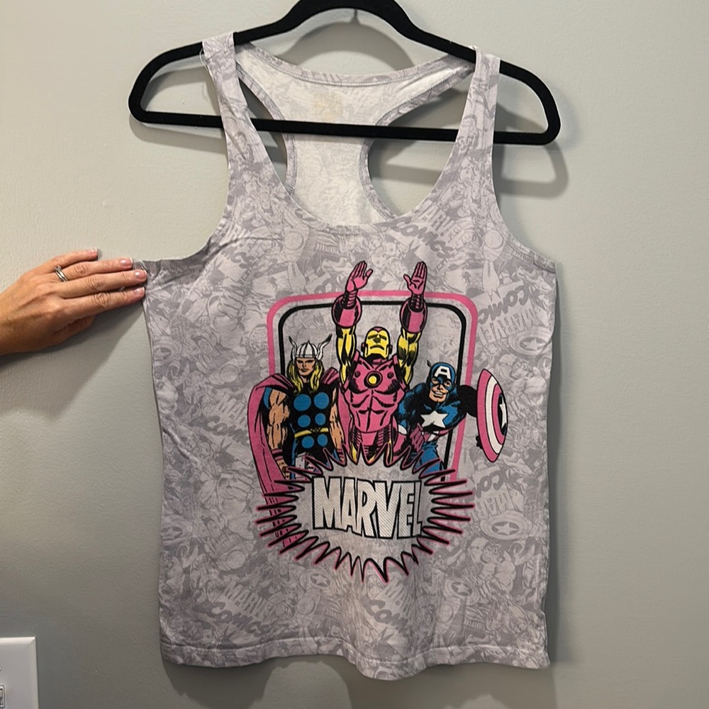 Marvel Racer Back Tank Sz L
